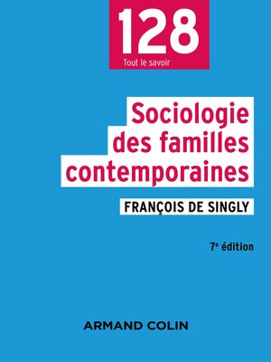 cover image of Sociologie des familles contemporaines
